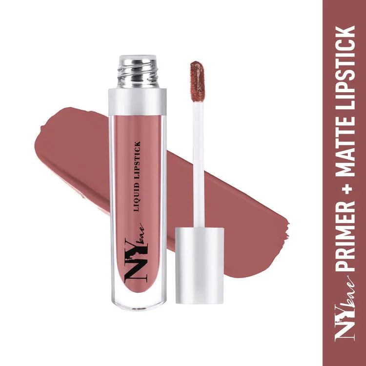 NY Bae Confessions of a Lip-a-holic Liquid Lipstick - Mugs And Hugs 12 (4.5 ml) | Nude Brown | With Jojoba Oil | Rich Colour | Lasts 12  Hours