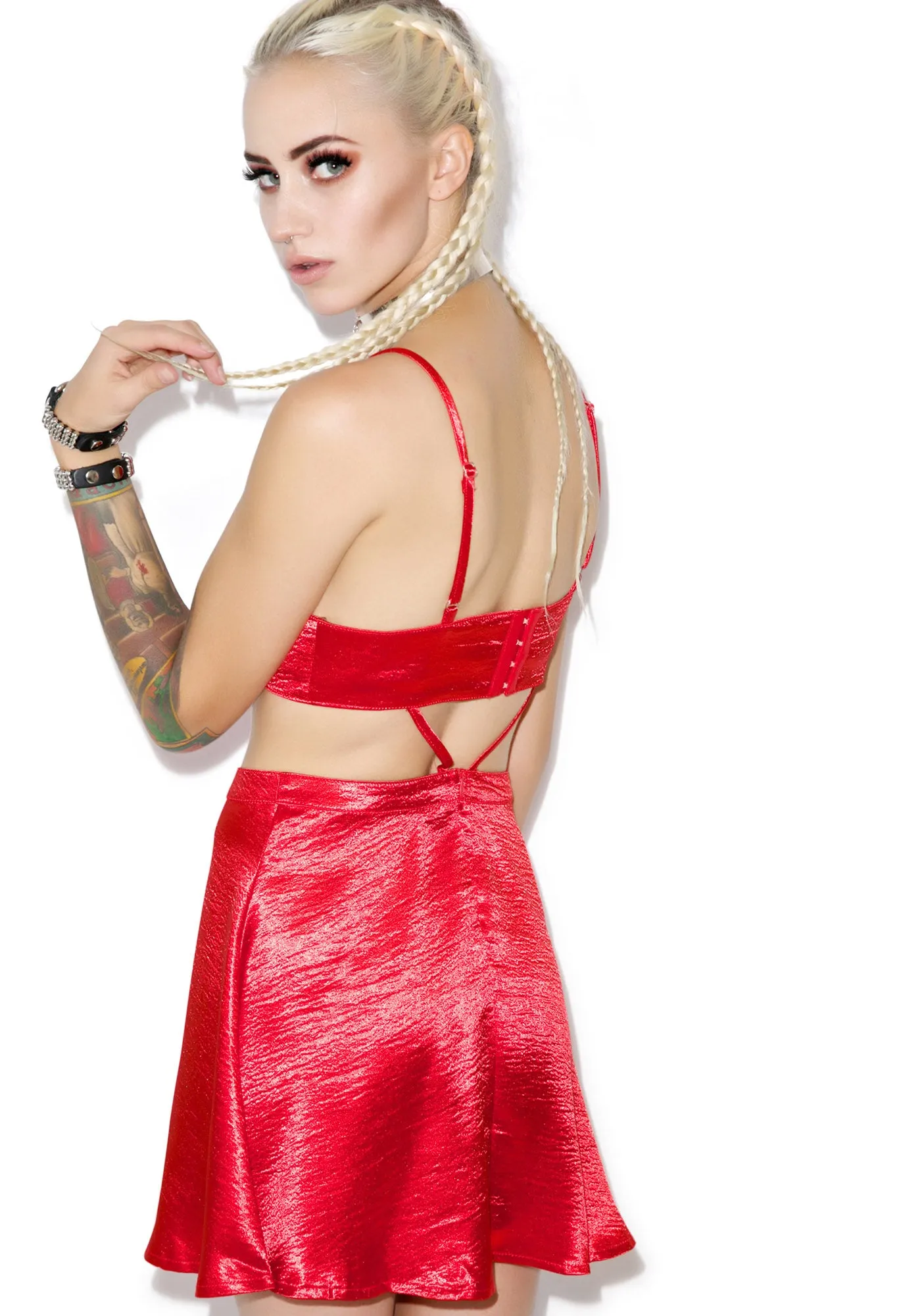 Party Hard Cutout Satin Dress